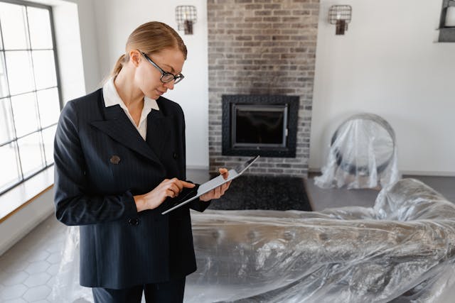 landlord standing in an empty rental